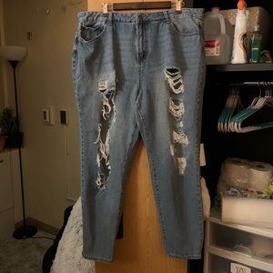 ripped boyfriend jeans